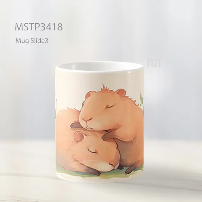 Marmut Berpelukan Mug MSTP3418 - All-side / Desain