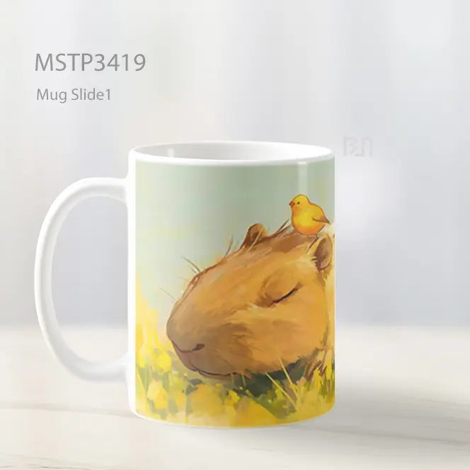 Marmut Di Rumput Mug MSTP3419 - All-side / Desain