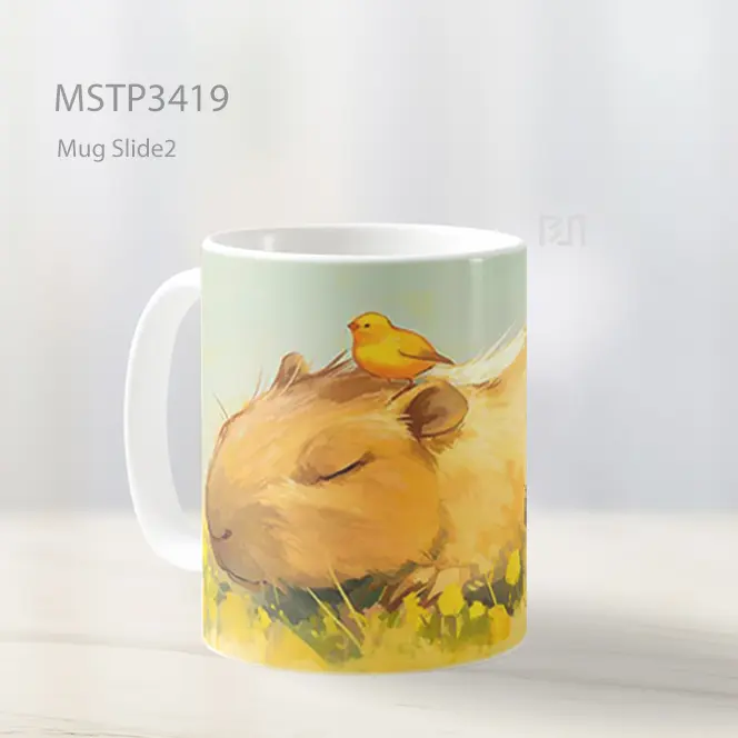 Marmut Di Rumput Mug MSTP3419 - All-side / Desain