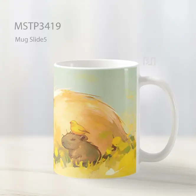 Marmut Di Rumput Mug MSTP3419 - All-side / Desain