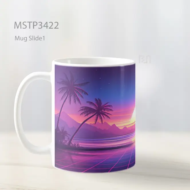 Matahari Pantai Tropis Mug MSTP3422 - All-side / Desain