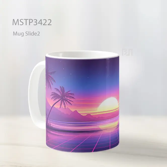 Matahari Pantai Tropis Mug MSTP3422 - All-side / Desain