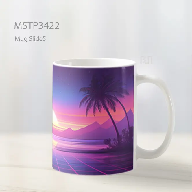 Matahari Pantai Tropis Mug MSTP3422 - All-side / Desain