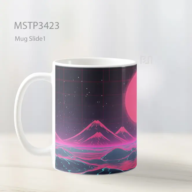 Matahari Retro Wave Mug MSTP3423 - All-side / Desain