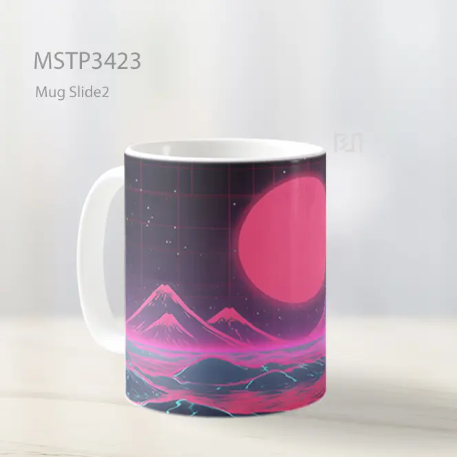 Matahari Retro Wave Mug MSTP3423 - All-side / Desain