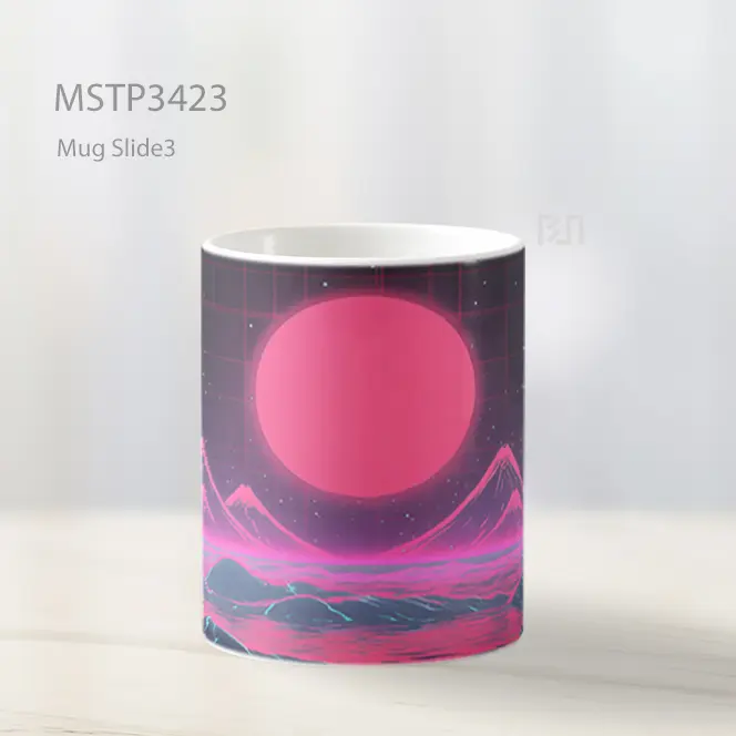 Matahari Retro Wave Mug MSTP3423 - All-side / Desain
