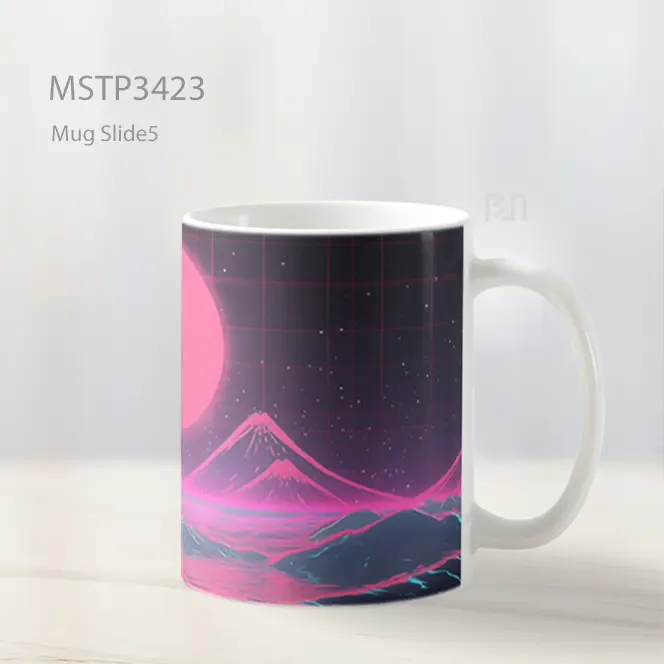 Matahari Retro Wave Mug MSTP3423 - All-side / Desain