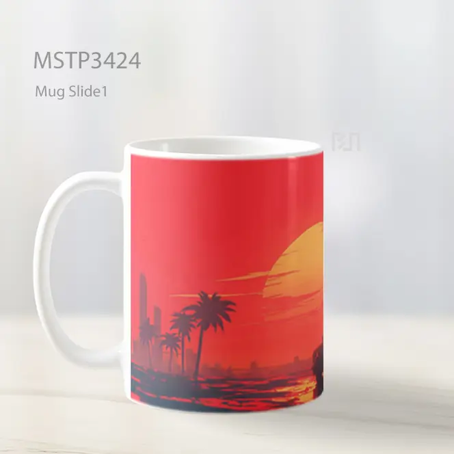 Matahari Terbenam Merah Mug MSTP3424 - All-side / Desain