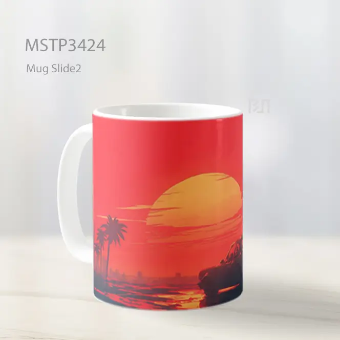 Matahari Terbenam Merah Mug MSTP3424 - All-side / Desain