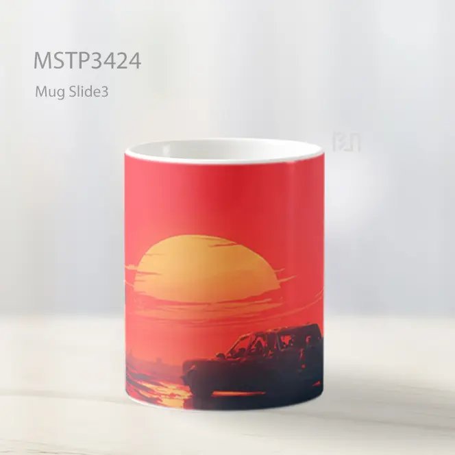 Matahari Terbenam Merah Mug MSTP3424 - All-side / Desain