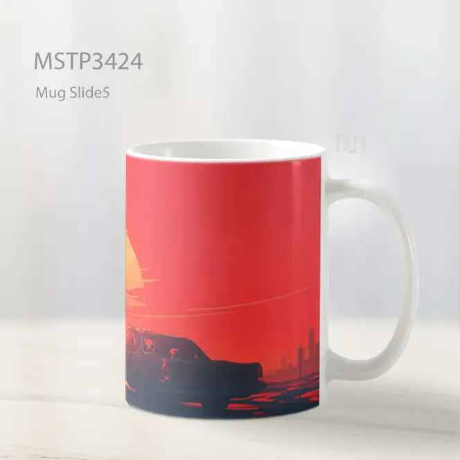 Matahari Terbenam Merah Mug MSTP3424 - All-side / Desain