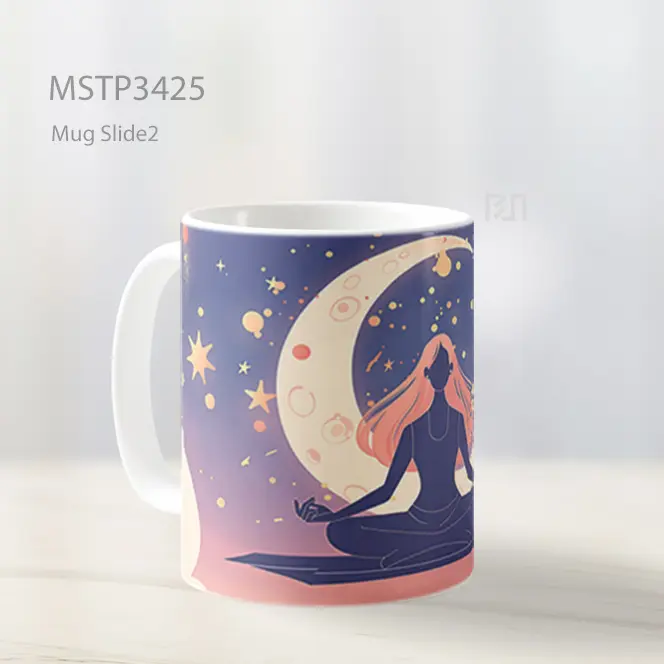 Meditasi Bulan Mug MSTP3425 - All-side / Desain