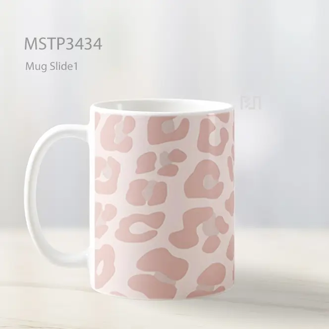 Motif Macan Tutul Pink Mug MSTP3434 - All-side / Desain