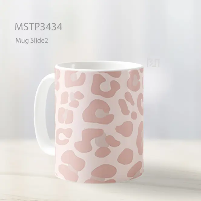 Motif Macan Tutul Pink Mug MSTP3434 - All-side / Desain