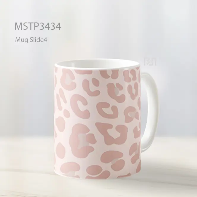 Motif Macan Tutul Pink Mug MSTP3434