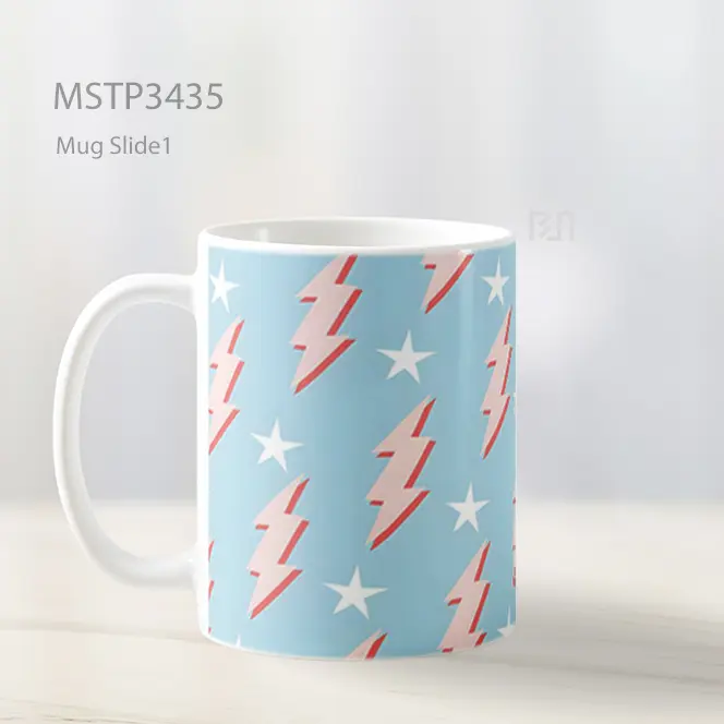 Motif Petir Biru Merah Mug MSTP3435 - All-side / Desain