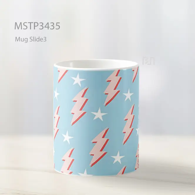 Motif Petir Biru Merah Mug MSTP3435 - All-side / Desain