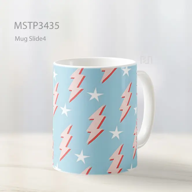 Motif Petir Biru Merah Mug MSTP3435