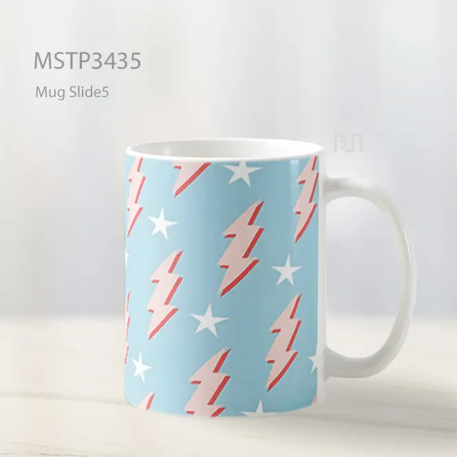 Motif Petir Biru Merah Mug MSTP3435 - All-side / Desain