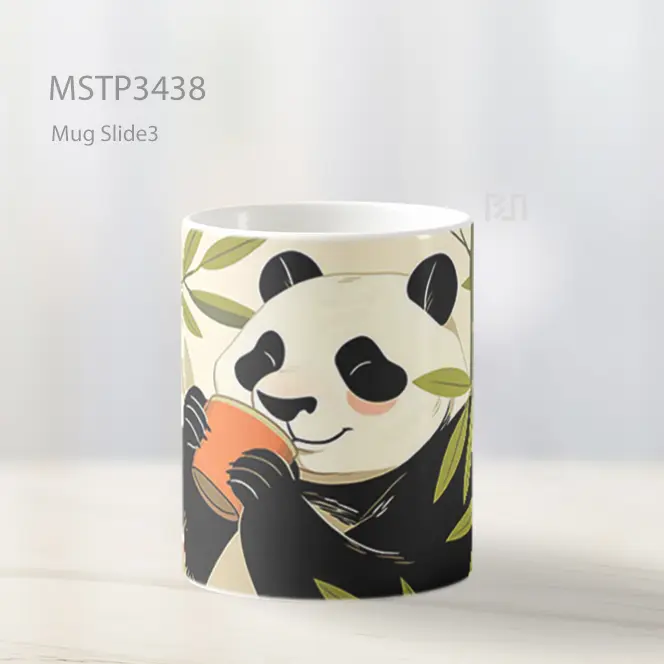 Panda Dengan Bambu Mug MSTP3438 - All-side / Desain