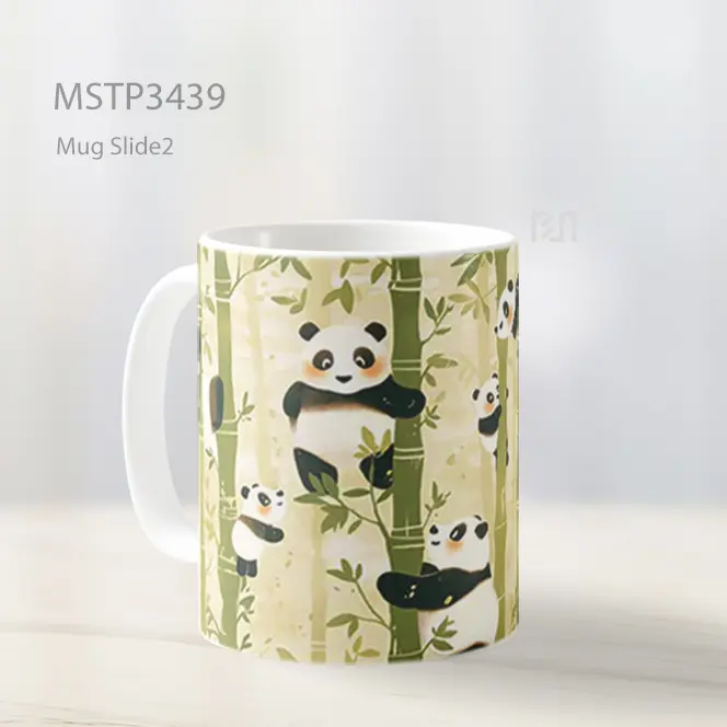 Panda Di Hutan Bambu Mug MSTP3439 - All-side / Desain