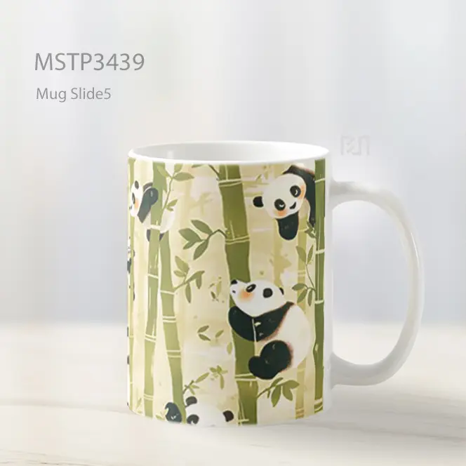 Panda Di Hutan Bambu Mug MSTP3439 - All-side / Desain