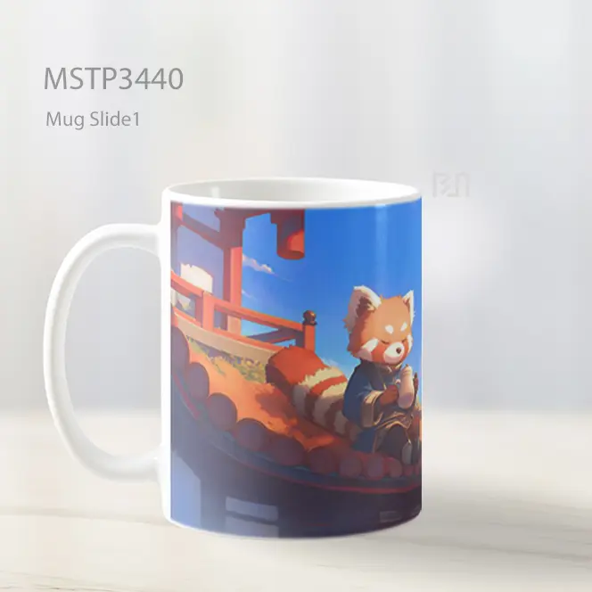 Panda Merah Di Atap Mug MSTP3440 - All-side / Desain