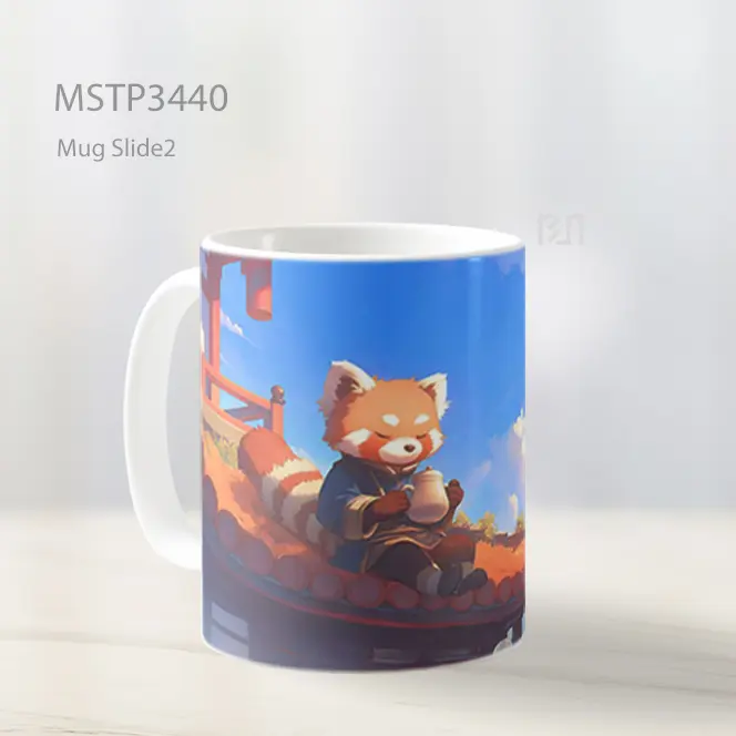 Panda Merah Di Atap Mug MSTP3440 - All-side / Desain