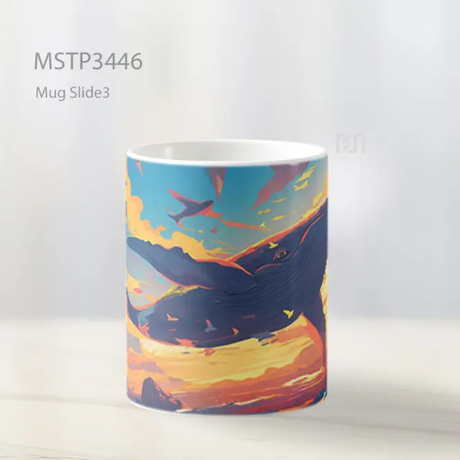 Paus Di Langit Senja Mug MSTP3446 - All-side / Desain