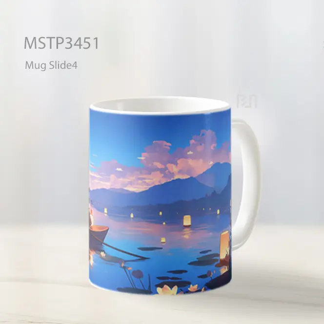 Perahu Di Malam Festival Lampion Mug MSTP3451