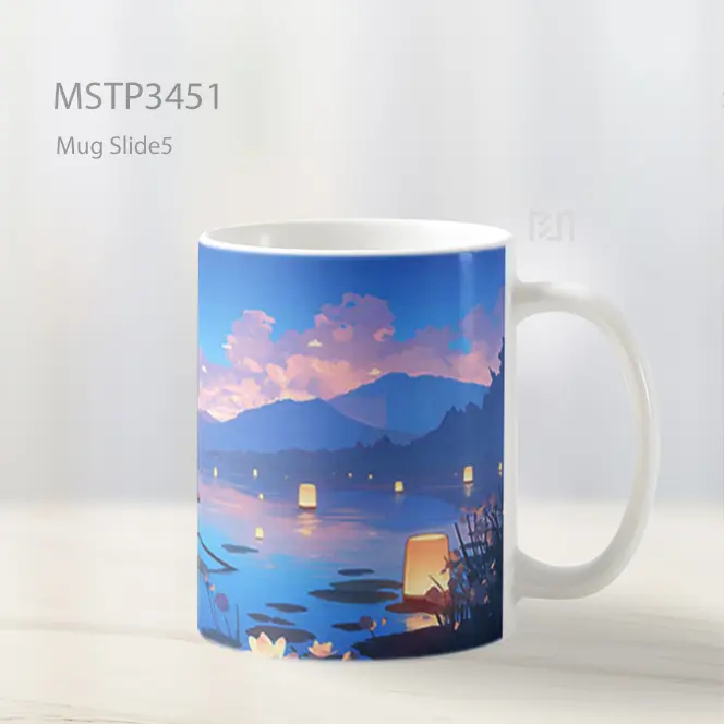 Perahu Di Malam Festival Lampion Mug MSTP3451 - All-side / Desain