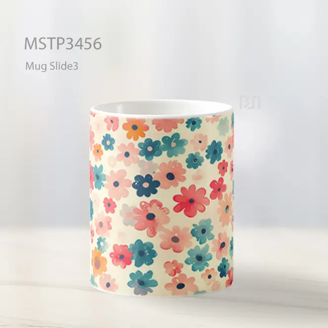 Pola Bunga Pastel Mug MSTP3456 - All-side / Desain