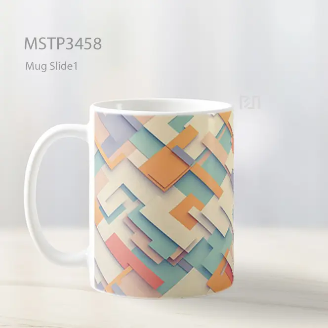Pola Geometris Pastel Mug MSTP3458 - All-side / Desain