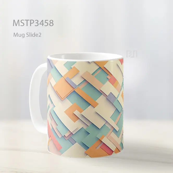 Pola Geometris Pastel Mug MSTP3458 - All-side / Desain