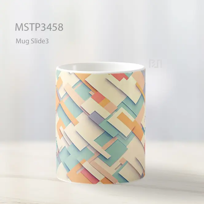 Pola Geometris Pastel Mug MSTP3458 - All-side / Desain