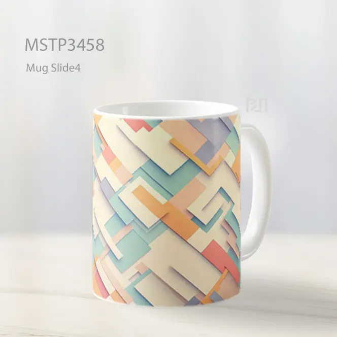 Pola Geometris Pastel Mug MSTP3458