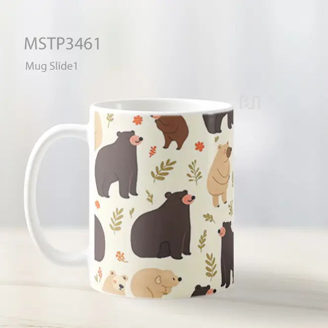 Pola Kucing Hitam Mug MSTP3461 - All-side / Desain