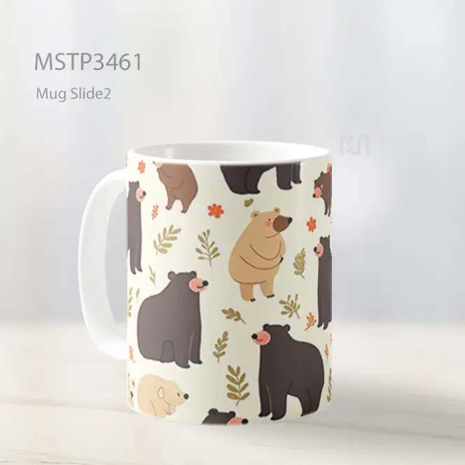 Pola Kucing Hitam Mug MSTP3461 - All-side / Desain