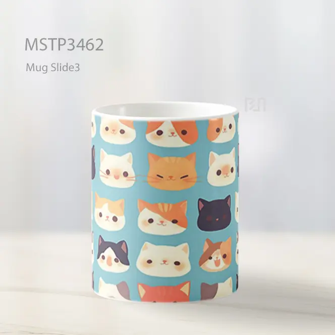 Pola Kucing Warna Mug MSTP3462 - All-side / Desain