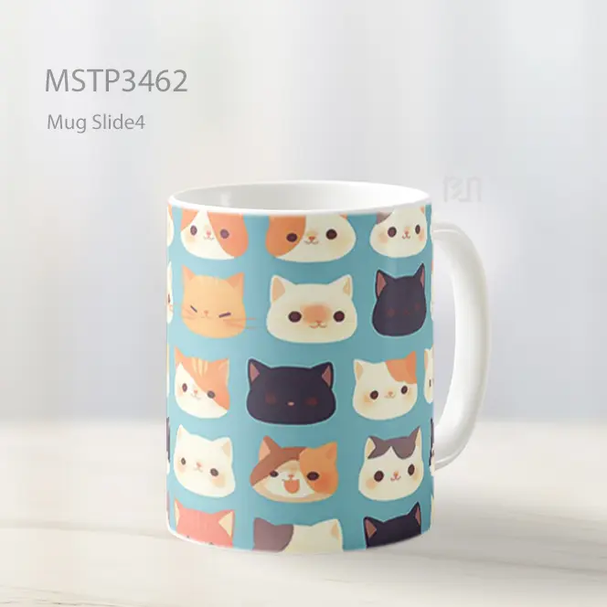 Pola Kucing Warna Mug MSTP3462