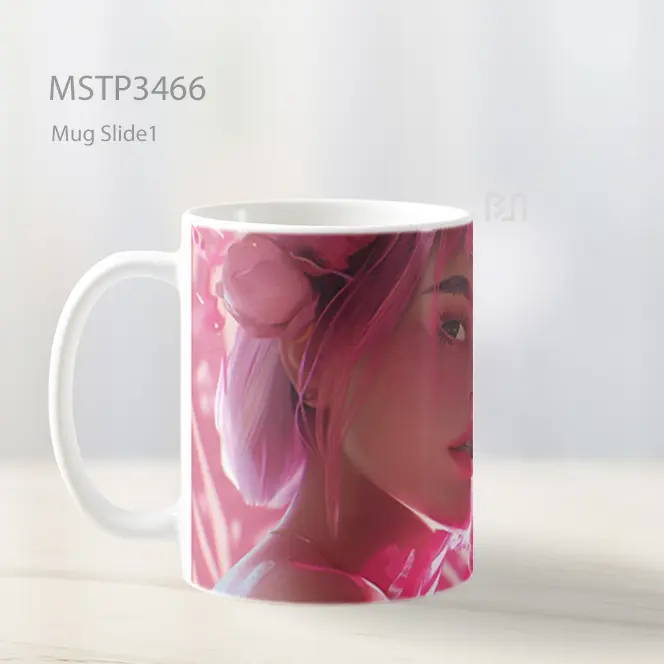 Potret Gadis Pink Mug MSTP3466 - All-side / Desain