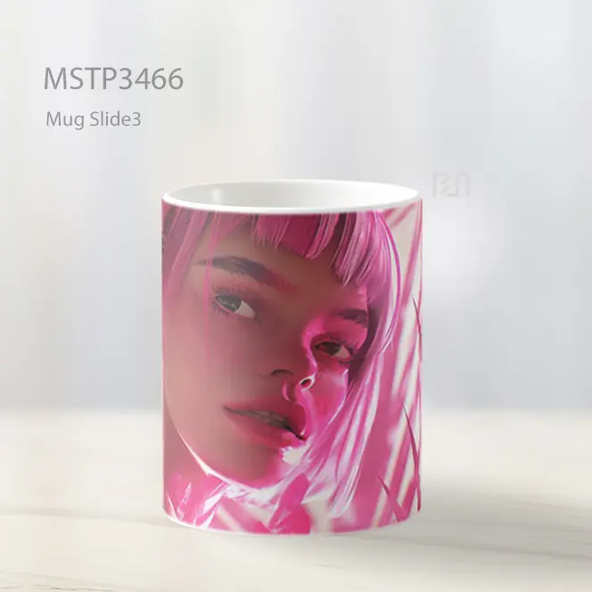 Potret Gadis Pink Mug MSTP3466 - All-side / Desain