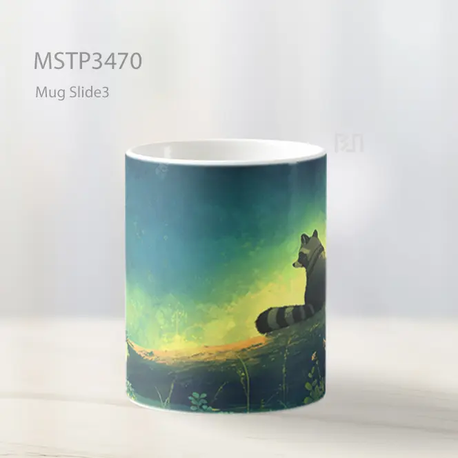 Raccoon Hening Mug MSTP3470 - All-side / Desain