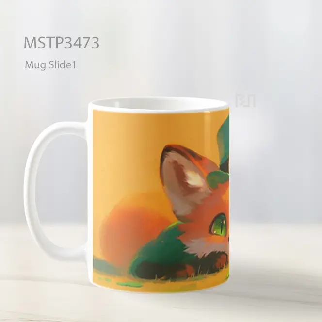 Rubah Periang Mug MSTP3473 - All-side / Desain