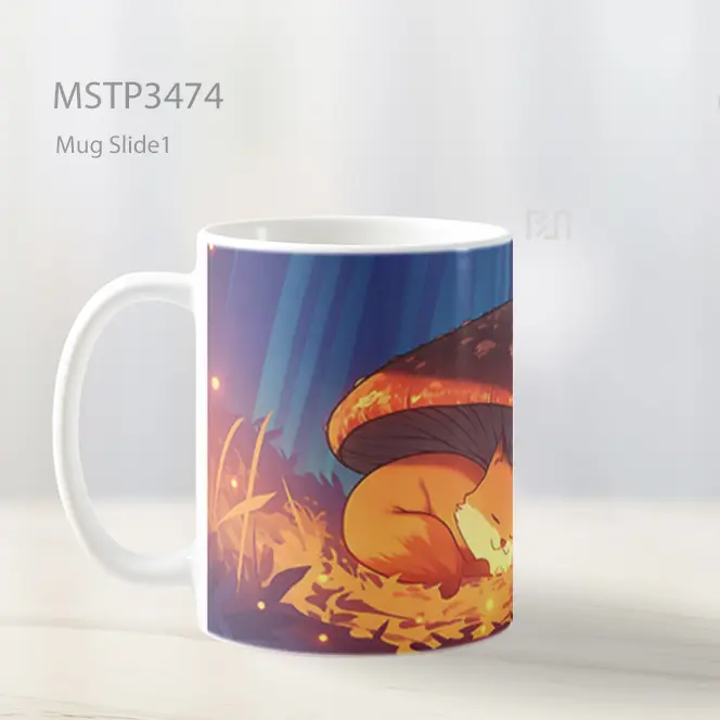 Rubah Tidur Di Bawah Jamur Ajaib Mug MSTP3474 - All-side / Desain