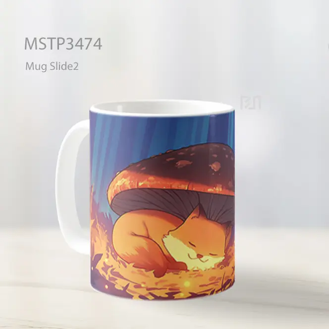 Rubah Tidur Di Bawah Jamur Ajaib Mug MSTP3474 - All-side / Desain