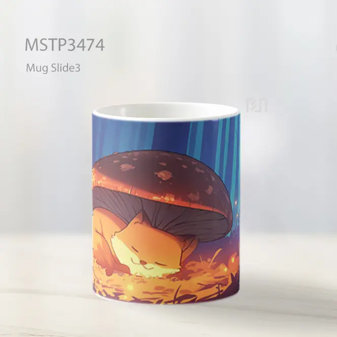 Rubah Tidur Di Bawah Jamur Ajaib Mug MSTP3474 - All-side / Desain