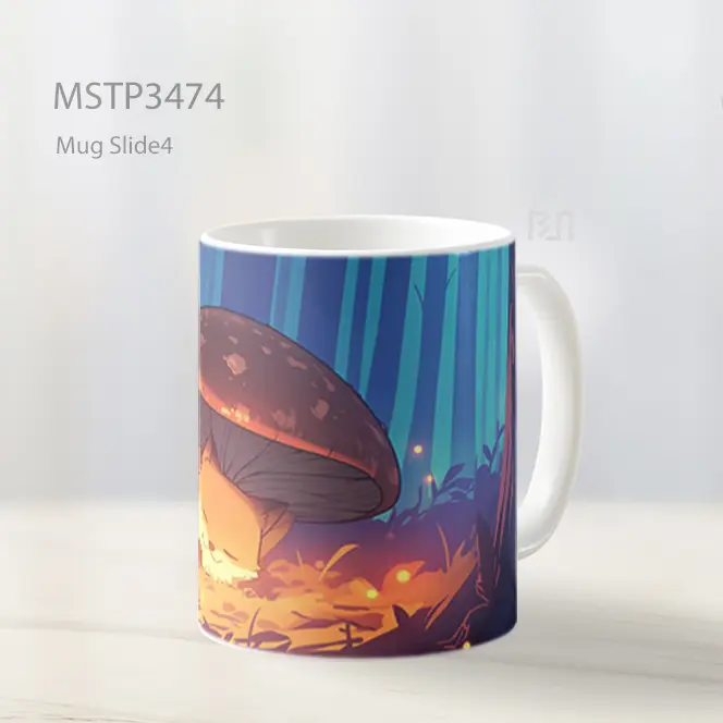Rubah Tidur Di Bawah Jamur Ajaib Mug MSTP3474