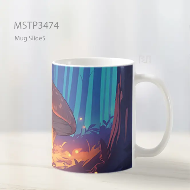Rubah Tidur Di Bawah Jamur Ajaib Mug MSTP3474 - All-side / Desain