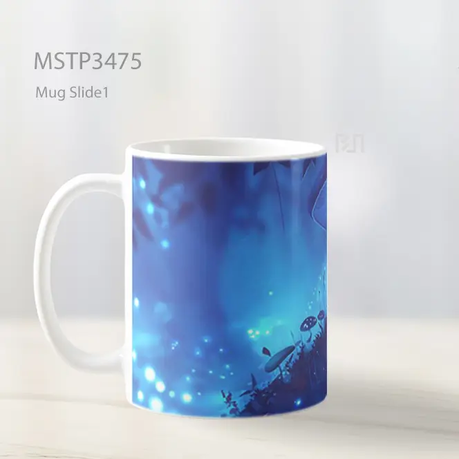 Rubah Tidur Di Cahaya Biru Mug MSTP3475 - All-side / Desain